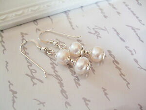 yzANZT[@lbNXX^[OVo[COK[thAJEghermosa plata esterlina dulce, aretes, novia, regalo, con cuentas