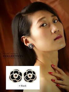 yzANZT[@lbNXqgCOGigNXpendientes dorado puntita camelia esmalte negro retro clase matrimonio nn4