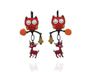 �y���������z�A�N�Z�T���[�@�l�b�N���X�t�N���E�I�����W�t�N�V�Alol bijoux pendiente orejas lechuzas naranja cervatillo fucsia lolilota