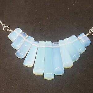 yzANZT[@lbNXANAR[EH[aqua translcido graduado perla collarhecho a mano en cornwall