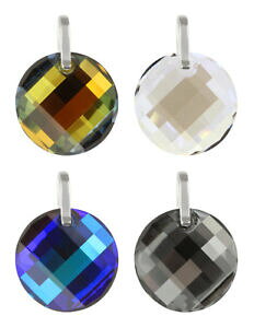 �y���������z�A�N�Z�T���[�@�l�b�N���X�X�����t�X�L�[�N���X�^���^�[�����E���h�X�^�[�����O�V���o�[�y���_���ggiro plata esterlina redondo colgantes hechos con cristales swarovski 6621 28 mm