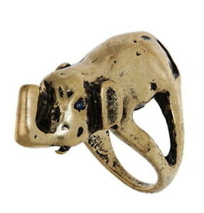 yzANZT[@lbNXOtopshop unique gran aspecto de oro anillo de metal elefante animal nuevo