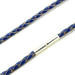 yzANZT[@lbNXU[lbNXX^[OVo[U[R[hcollar de cuero azulcierre de plata esterlina 925 3mm cable de cuero trenzado