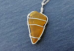 yzANZT[@lbNXlbNXIWxCgC[KXo^Checho a mano naranja seaglass collar alambre envuelto mar de cristal joyas da de san valentn