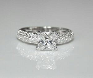 yzANZT[@lbNXX^[OVo[vZXJbgOTCY001 plata esterlina 7mm 16 ct princesa corte cz anillo talla l * imperfecta *