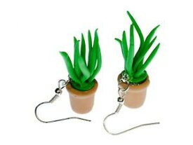 【送料無料】アクセサリー　ネックレスアロエベライヤリングハーブaloe vera planta aretes flor miniblings olla planta gatos hierba a mano