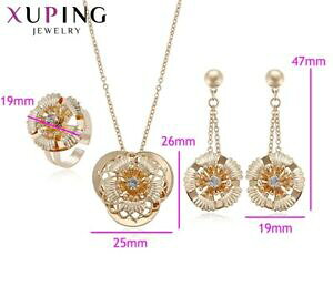 �y���������z�A�N�Z�T���[�@�l�b�N���Xconjunto de xuping enchapado en oro 18ct