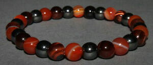 �y���������z�A�N�Z�T���[�@�l�b�N���X�u���X���b�g�w�}�^�C�g�hbracelet cornaline, hmatite et oeil de taureau