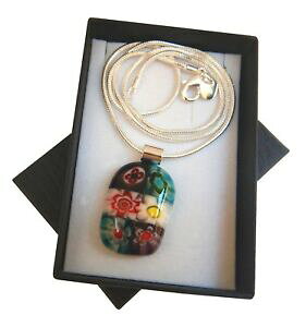 yzANZT[@lbNXlbNXX[vKXM[vidrio hecho a mano millefiori collar y pendiente galera 2650, me 1825