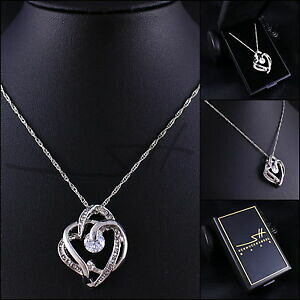 yzANZT[@lbNXg[[WGP[XfB[X`F[N[o[XtXL[collar amp; remolque corazn, cadena damas, trbol, swarovski cristales, en estuche