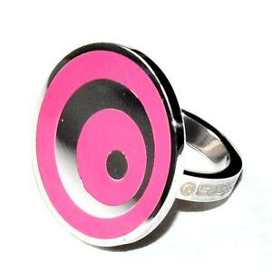 �y���������z�A�N�Z�T���[�@�l�b�N���X�I���W�i�������O�X�`�[���G�i�����T�V���c�W���G�������Opygmees anillo original acero y crculos de esmalte rosa camiseta 52 joya ring