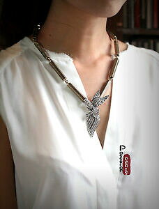 �y���������z�A�N�Z�T���[�@�l�b�N���X�R���A�[���g���r���e�[�W�p���Ncollier pendantif milong oiseau retro vintage original metallique punk ll 2