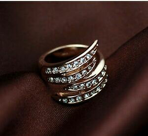 �y���������z�A�N�Z�T���[�@�l�b�N���X�S�[���f�������Ok���[�Y�S�[���h���b�L�W���G���[�N���X�^��lujo anillo mujer rosa dorado 18k chapado cristal idea de regalo bisutera