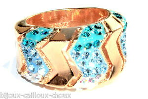 �y���������z�A�N�Z�T���[�@�l�b�N���X�K���X�����Obague couleur or cristal camaeu de bleu t 50 bijou ring