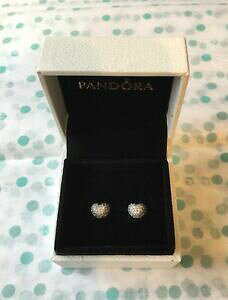 �y���������z�A�N�Z�T���[�@�l�b�N���X�{�b�N�X�X�^�[�����O�V���o�[pave heart tachuelas en caja de regalo de plata esterlina genuino s925