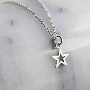 yzANZT[@lbNXX^[O][cX^[OVo[X^[lbNXwu[I[vcollar de plata esterlina star, delicada celestial abierto encanto estrella 925 regal