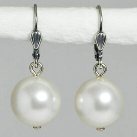 【送料無料】アクセサリー　ネックレススワロフスキーシルバーイヤリングgrevenkmper pendientes swarovski perlas plata alrededor del corto 30 mm claramente blanco white