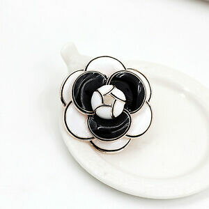 yzANZT[@lbNXS[hsubNzCgGiNXbroche dorado grande flor camelia esmalte blanco negro clase original xz6