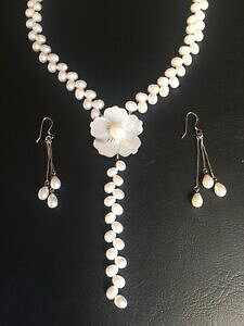 yzANZT[@lbNXlbNXCOy_gAvagua dulce perla collar con colgante amp; aretes