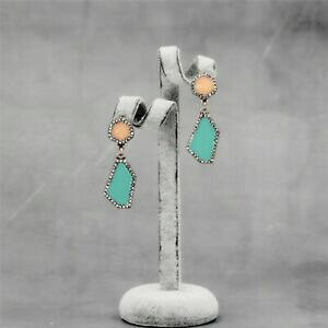 yzANZT[@lbNXGiIWO[S[fCONbvpendientes clip on dorado geomtrico hexagonal esmalte naranja verde j7