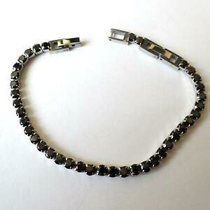 yzANZT[@lbNXejXbracciale tennis uomo acciaio grandi zirconi neri 4 mm 21,5 19 cm 201 bb