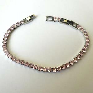 yzANZT[@lbNXejX[UfBtVAbracciale tennis donna acciaio grandi rosa di francia 4 mm 21,5 19 cm 9 bb