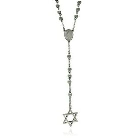 【送料無料】アクセサリー　ネックレスデビッドロザリーネックレスステンレススチール30 acero inoxidable estrella de david rosario collar