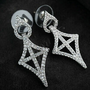 �y���������z�A�N�Z�T���[�@�l�b�N���X�G�g���[���u����boucles doreilles clous etoile croix placqu or blanc cz incrust g3 14