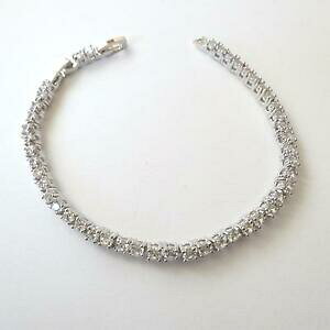 yzANZT[@lbNXejXAWFgrALbracciale tennis uomo donna colore argento zirconi bianchi 17,5 20 cm 214 p