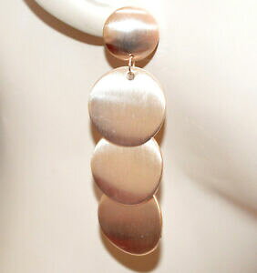 yzANZT[@lbNXsNS[hhiCOorecchini oro rosa pendenti cerchi donna monetine metallo satinato earrings a49