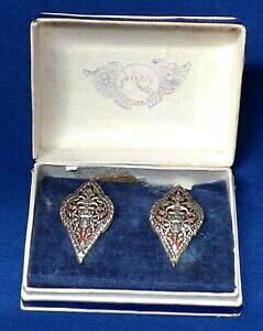 yzANZT[@lbNXAbNXTCAX^[OVo[COBe[WJbvvintage par de alex amp; co siam sterling silver pendientes de clip en