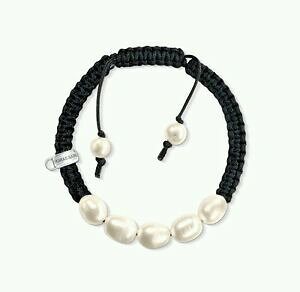 �y���������z�A�N�Z�T���[�@�l�b�N���X�g�[�}�X�r�[�Y�u���X���b�g�u���b�Nnuevo genuino thomas sabo negro con cordn 5 agua dulce perla pulsera x0165 35