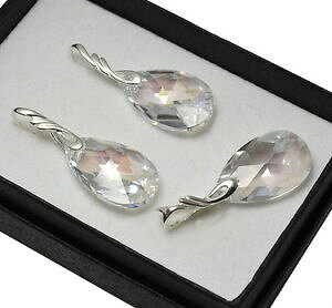 yzANZT[@lbNXVo[sAXtbNZbgXtXL[NX^iV925 pendientes de platagancho set cristales de swarovski 22mm pera