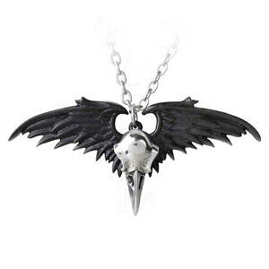 yzANZT[@lbNXSVbN^KXo[hXJy_glbNXalchemy gothic ravenger alado raven bird skull colgante collar p745
