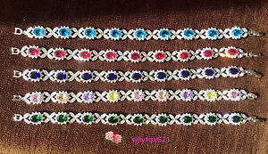 yzANZT[@lbNXKXWRVo[uXbgde lujo glam circn cristal gema pulsera de plata calidad nupcial joyas regalo uk