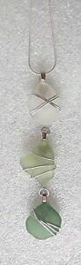 yzANZT[@lbNXzCgC[O[gvKXR[EH[hbvlbNXwhite amp; greens triple gota cornish mar de cristal de alambre envuelto collar de 18 e