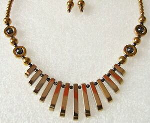 yzANZT[@lbNX^bNS[hJ[xxw}^CglbNXCOZbgcolor oro metlico hematites cnico collar y pendientes conjunto de regalo