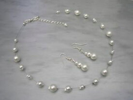 【送料無料】アクセサリー　ネックレスパールチョーカーネックレスイヤリングメイドセットpendientes de perlas gargantilla collar amp; conjunto de joyera nupcial boda dama de honor 45b