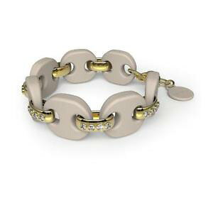 yzANZT[@lbNXhiqbvzbv{ghjVR[S[hXtXL[bracciale donna hip hop bon ton hj0211 silicone grigio gold dorato swarovski