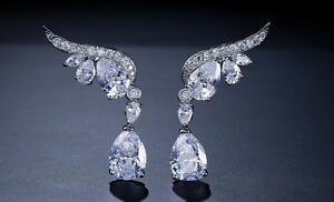 �y���������z�A�N�Z�T���[�@�l�b�N���X�A�[���f�R�v���[�Nboucles doreilles clous aile art deco goutte poire larme plaqu or cz g6 149