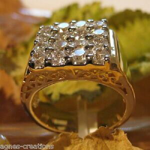 �y���������z�A�N�Z�T���[�@�l�b�N���X�N���G�C�V�����x��kagnes creations belle bague femme plor 14 k sertie zirconiums taille 63