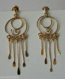 【送料無料】アクセサリー　ネックレスメタルドールビンテージイヤリングancien bijou boucles doreilles pendantes mtal dor vintage earrings b150