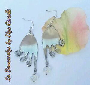 yzANZT[@lbNXtH[NCOorecchini artigianali da forchette acciaio posate e cristalli fork earrings
