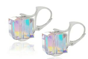 yzANZT[@lbNXVo[COXtXL[L[upendientes de plata 925 cristales desde swarovski ab cubo