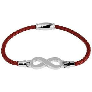 yzANZT[@lbNXuXbgXeXX`[}_bhpulsera de cuero con infinito acero inoxidable seora rojo 18 cm magnetverschlu