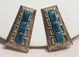 【送料無料】アクセサリー　ネックレスビンテージクリップホワイティングデイビスターコイズvintage boucles doreilles argent clips sign whiting davis verre turquoise t19