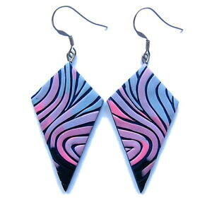 yzANZT[@lbNXsNgh|}[geomtrico azul prpura rosado grande tendencia polmero flexible hecho a mano