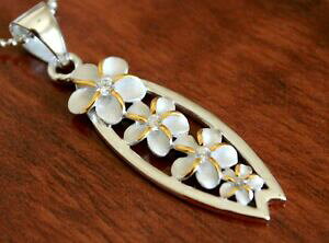 �y���������z�A�N�Z�T���[�@�l�b�N���X�n���C�W���G���[�X�^�[�����O�V���o�[�l�b�N���X�y���_���g�v�������A�T�[�t�{�[�hhawi joyera plata de ley 925 plumeria surfboard collar con colgante sp26205