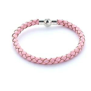�y���������z�A�N�Z�T���[�@�l�b�N���X�u���X���b�g���U�[�s���Nhombre favorito pulsera pulsera de cuero 0,5cm trenzada color rosa