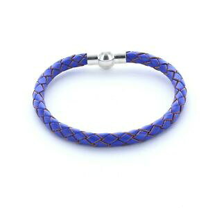 �y���������z�A�N�Z�T���[�@�l�b�N���X�u���X���b�g���U�[hombre favorito pulsera pulsera de cuero 0,5cm trenzada color hell violeta